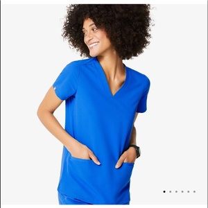 Large royal blue Figs three pocket scrub top